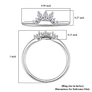 Set of 3 - Diamond Cut Moissanite 2.00 ctw Stackable Ring in Rhodium Over Sterling Silver (Size 7)