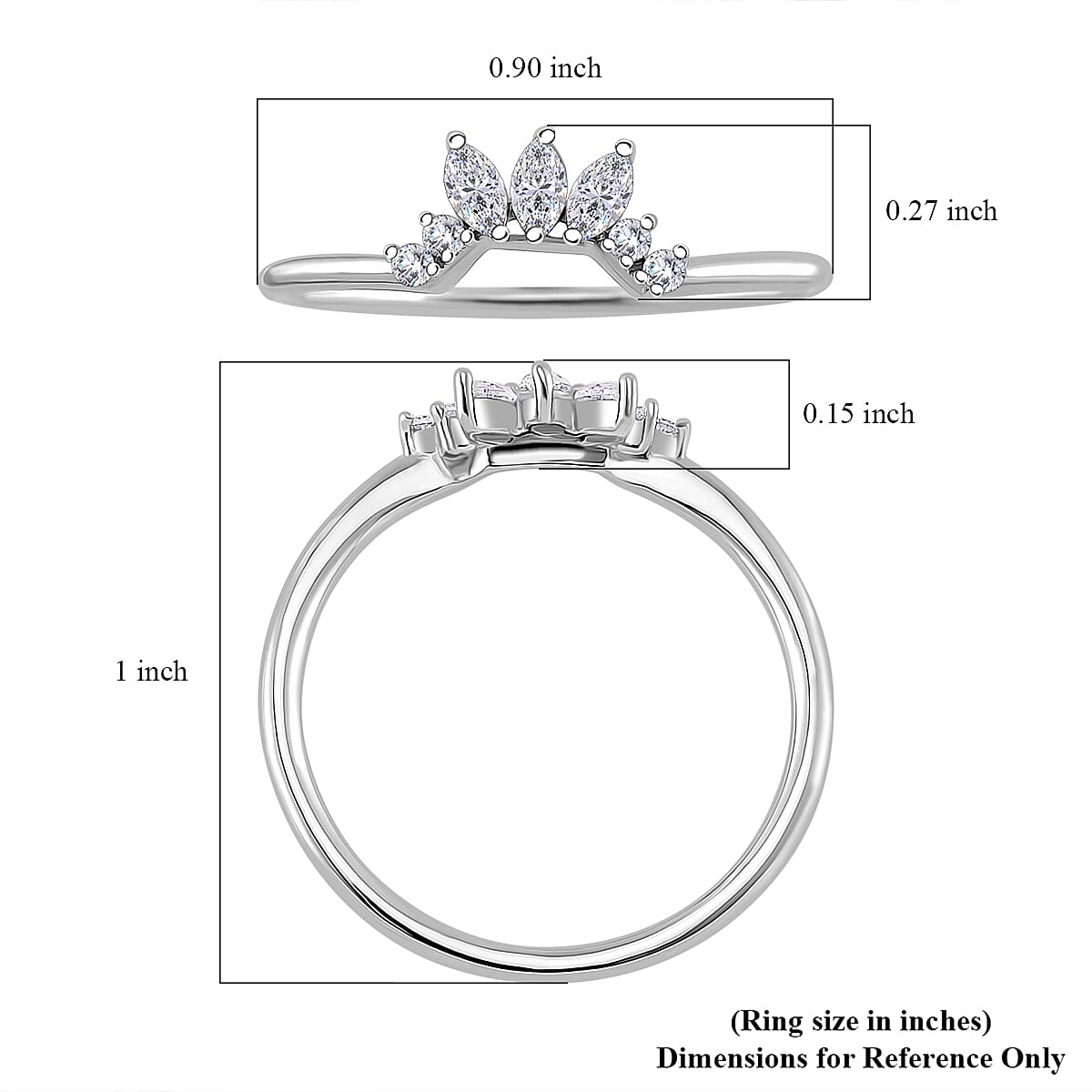 Set of 3 - Diamond Cut Moissanite 2.00 ctw Stackable Ring in Rhodium Over Sterling Silver (Size 10) image number 3