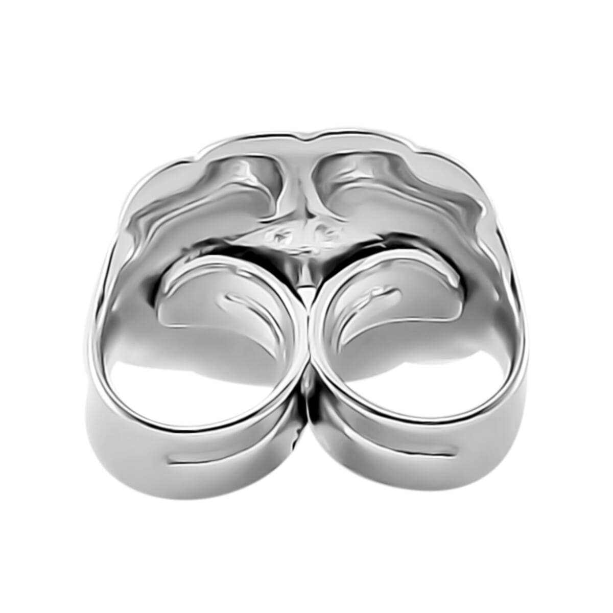 Set of 4 - Rhodium Over Sterling Silver 9mm Ear Nut 3.20 Grams image number 3