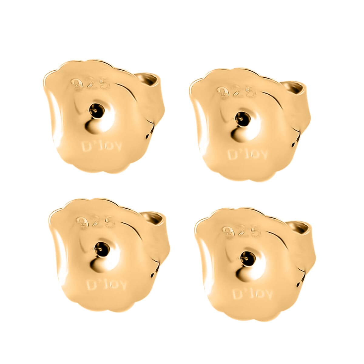 Set of 4 - 14K YG Over Sterling Silver 9mm Ear Nut 3.20 Grams image number 0