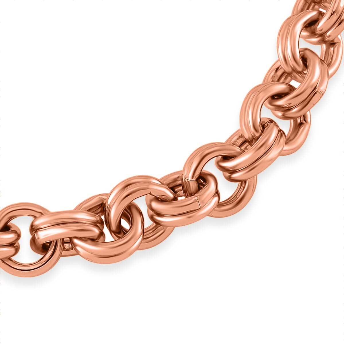 Set of Necklace 20 Inches and Bracelet (7.5In) in ION Platede RG Stainless Steel image number 6
