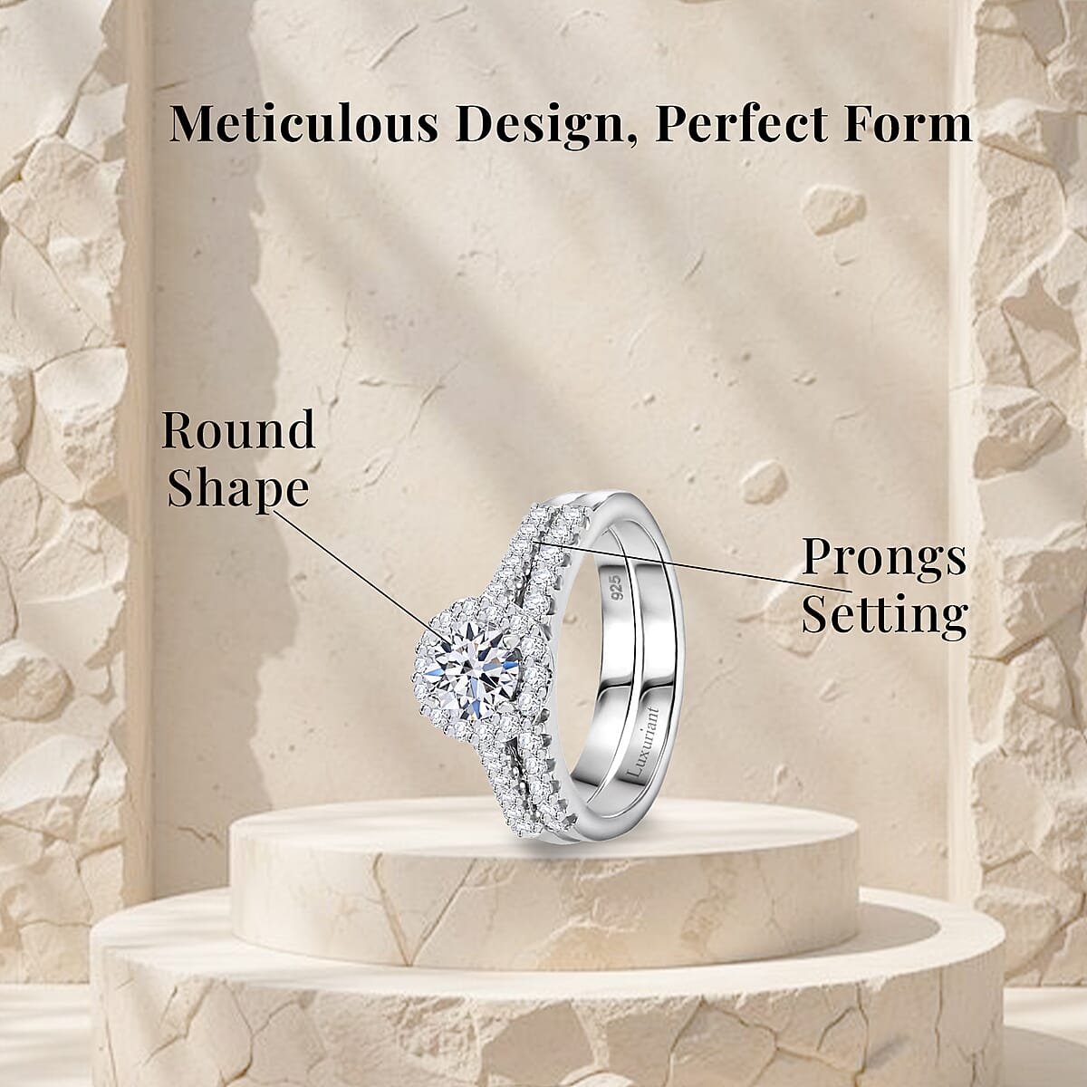 Luxuriant Lab Grown Diamond SI 1.20 ctw Stackable Set of 2 Ring in Rhodium Over Sterling Silver (Size 6.0) image number 5