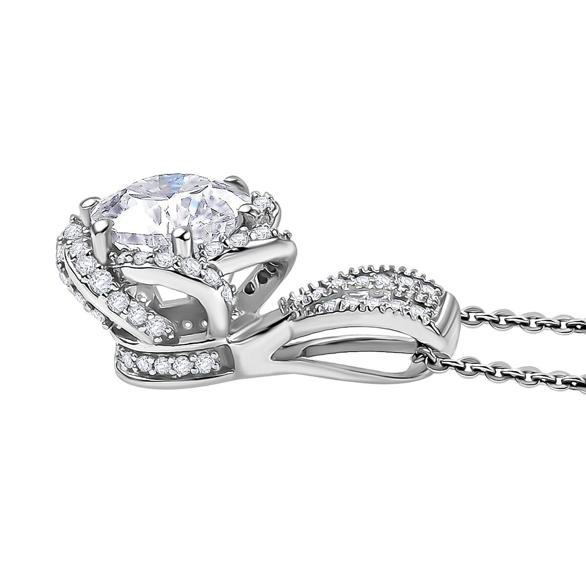 Buy Crisantemo Cut Moissanite 2.50 ctw Floral Cascade Pendant