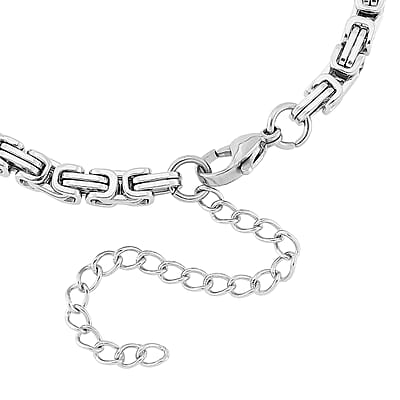 Simulated Multi Color Diamond Set of 2 Tennis and Byzantine Bracelet in Stainless Steel (7.50-9.0In)