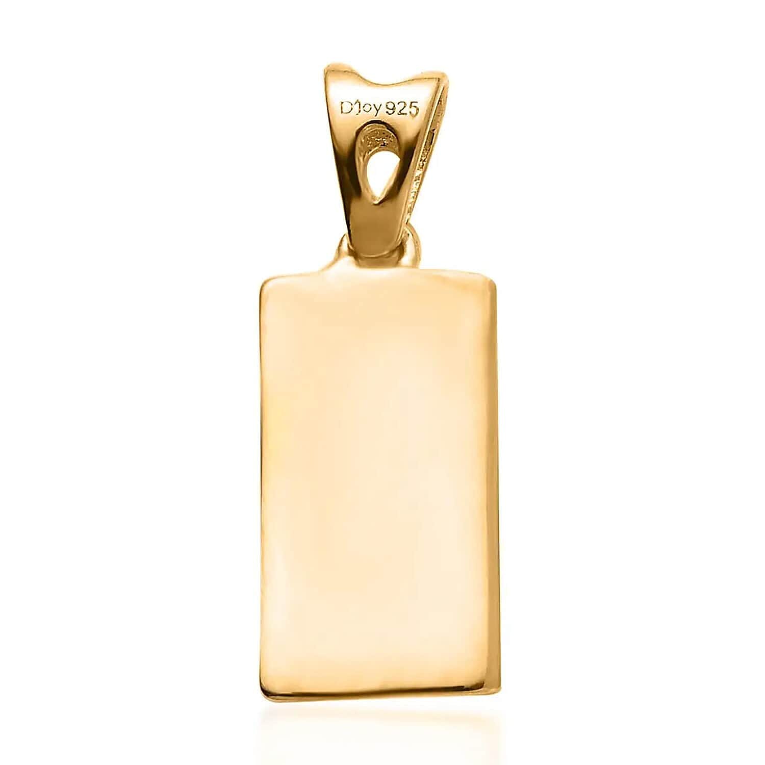 Set of 2 14K Yellow Gold Over and Sterling Silver Bar Pendant without Chain 4.30 Grams