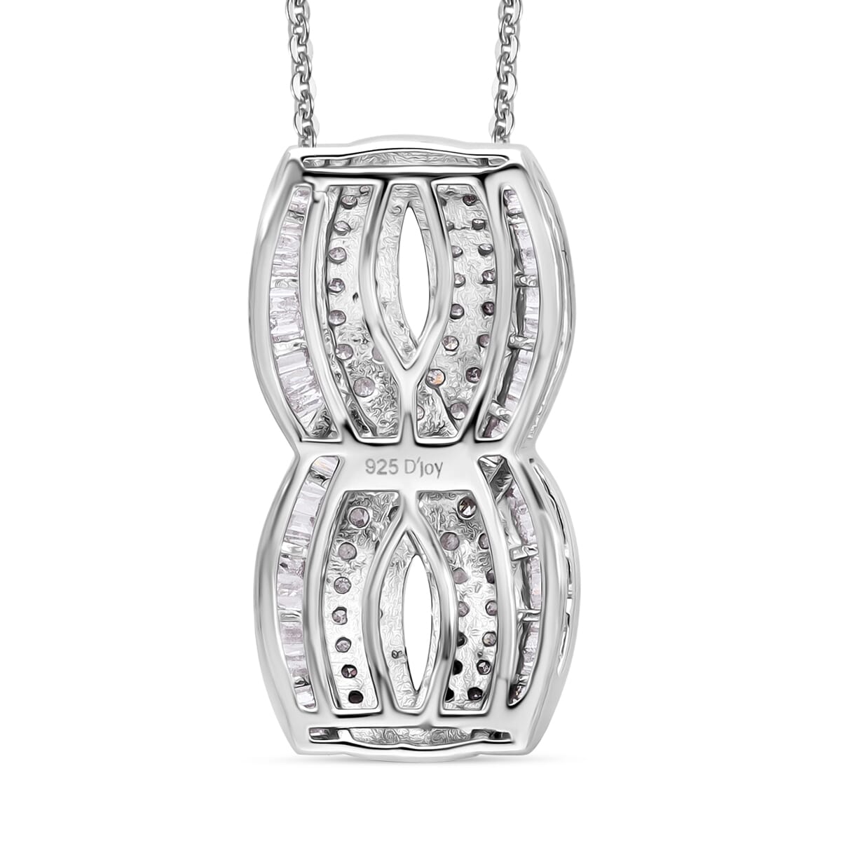 Diamond 1.00 ctw Infinity Pendant Necklace in Platinum Over Sterling Silver 20 Inches image number 3