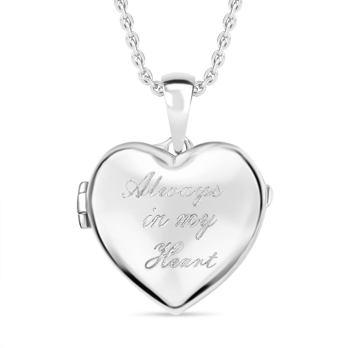 Karis Pendant in Platinum Bond with Stainless Steel Necklace (20 Inches) image number 0