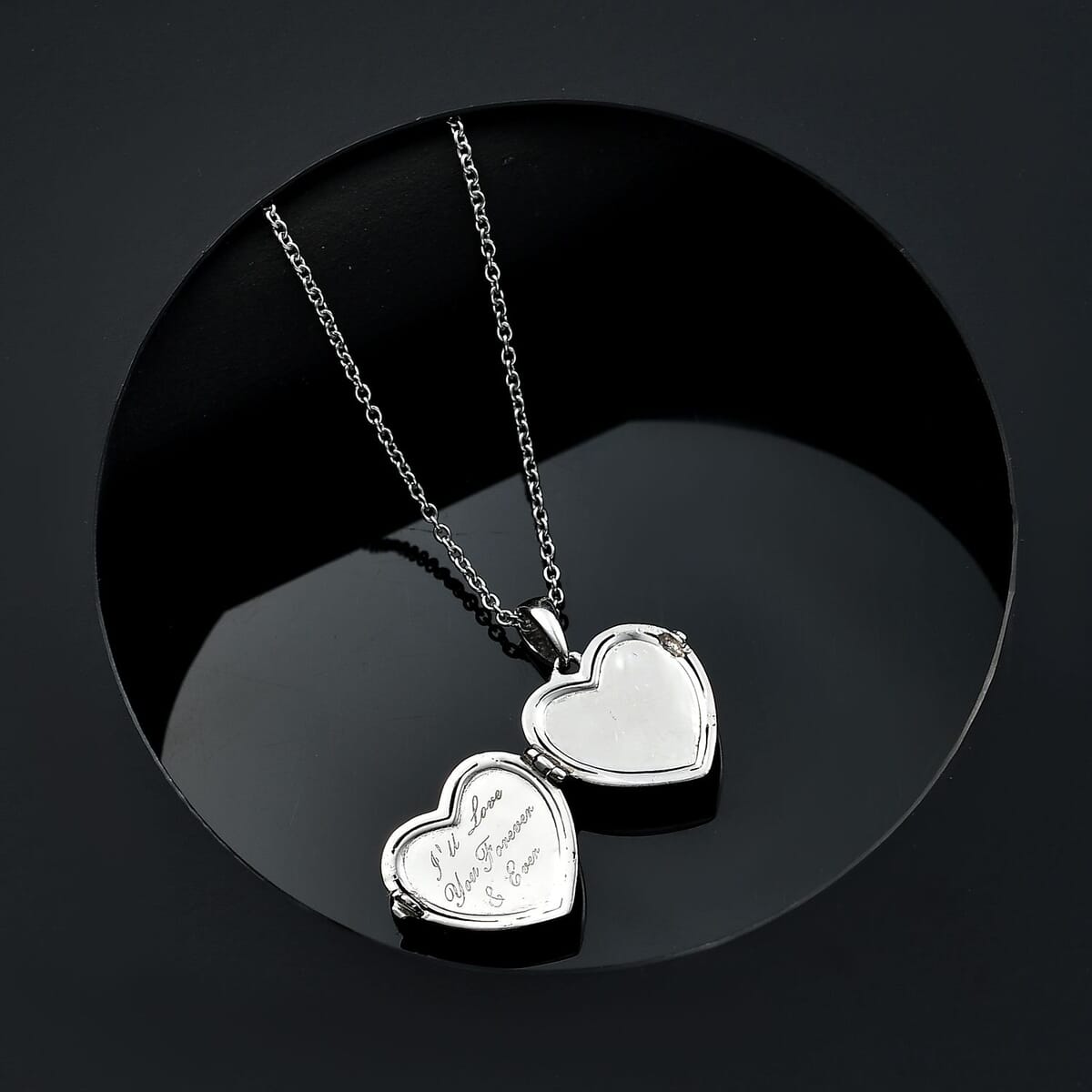 Karis Pendant in Platinum Bond with Stainless Steel Necklace (20 Inches) image number 1