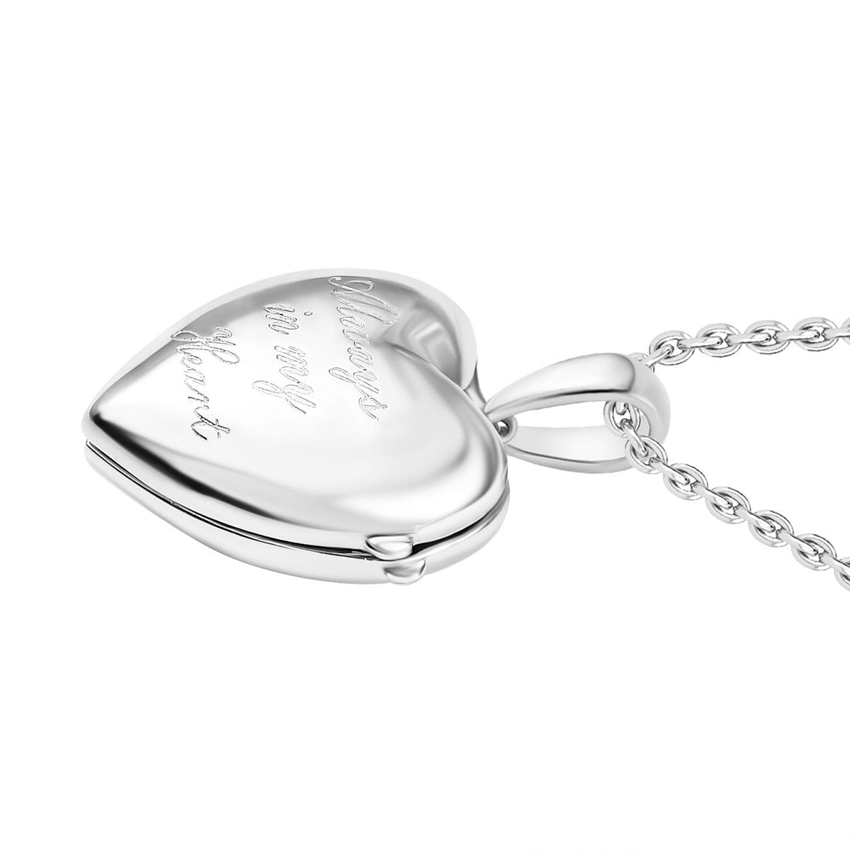 Karis Pendant in Platinum Bond with Stainless Steel Necklace (20 Inches) image number 3