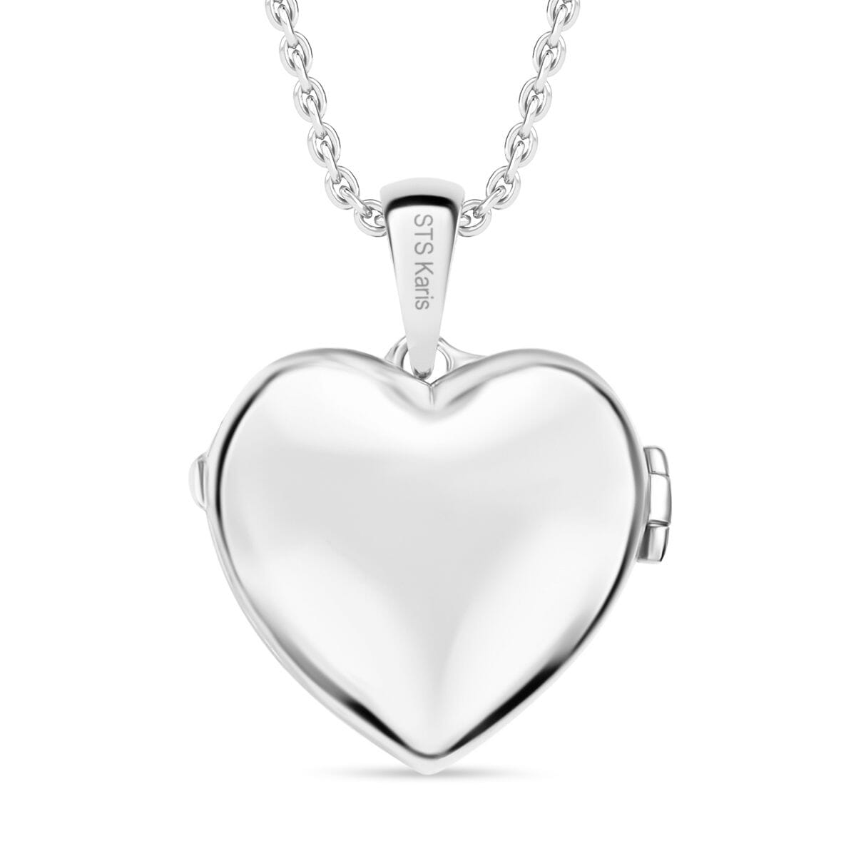 Karis Pendant in Platinum Bond with Stainless Steel Necklace (20 Inches) image number 4