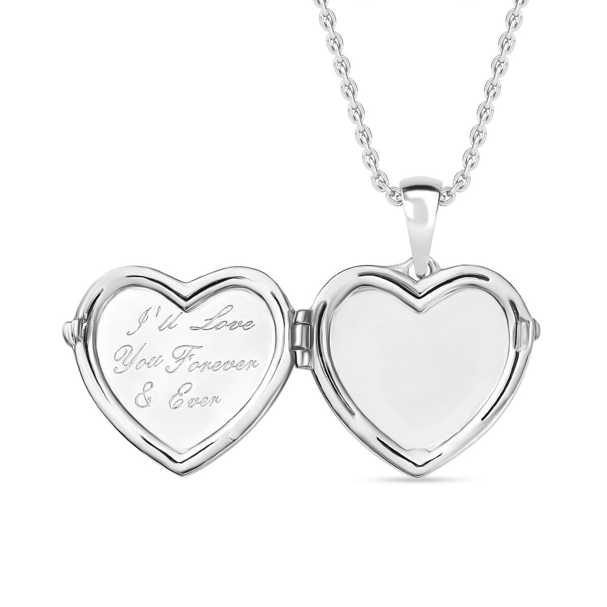 Karis Pendant in Platinum Bond with Stainless Steel Necklace (20 Inches) image number 5