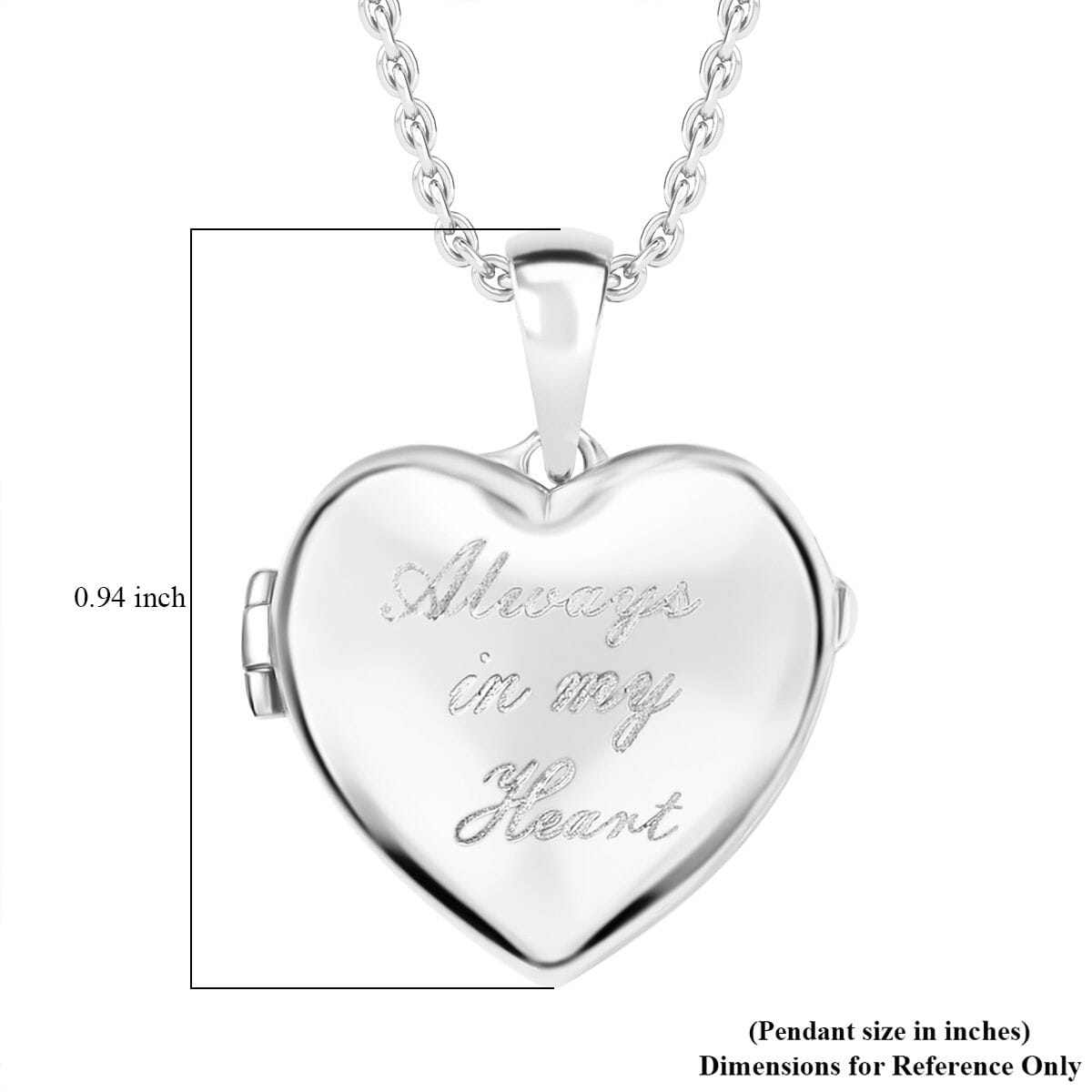 Karis Pendant in Platinum Bond with Stainless Steel Necklace (20 Inches) image number 6