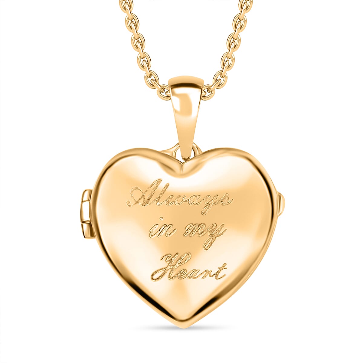 Karis Pendant in 18K YG Plated with Stainless Steel Necklace (20 Inches) image number 0