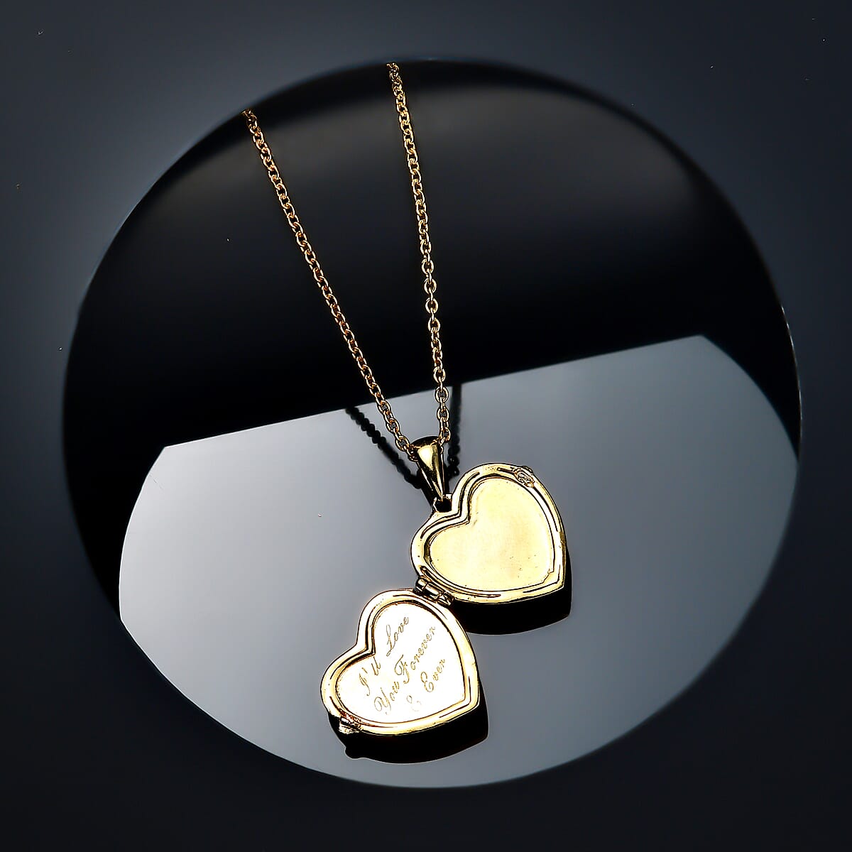 Karis Pendant in 18K YG Plated with Stainless Steel Necklace (20 Inches) image number 1