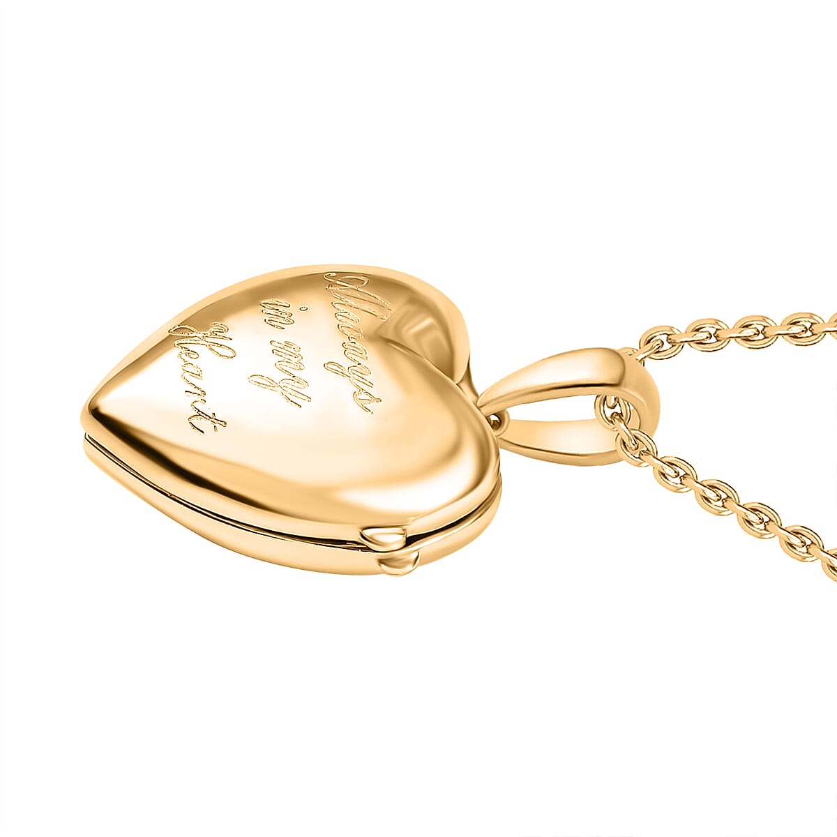 Karis Pendant in 18K YG Plated with Stainless Steel Necklace (20 Inches) image number 3