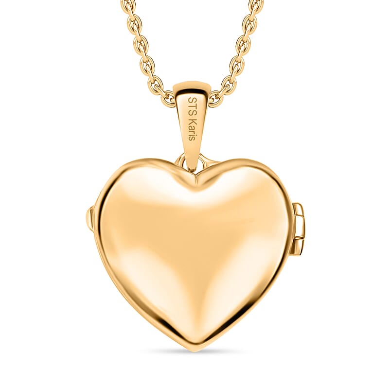 Karis Pendant in 18K YG Plated with Stainless Steel Necklace (20 Inches)