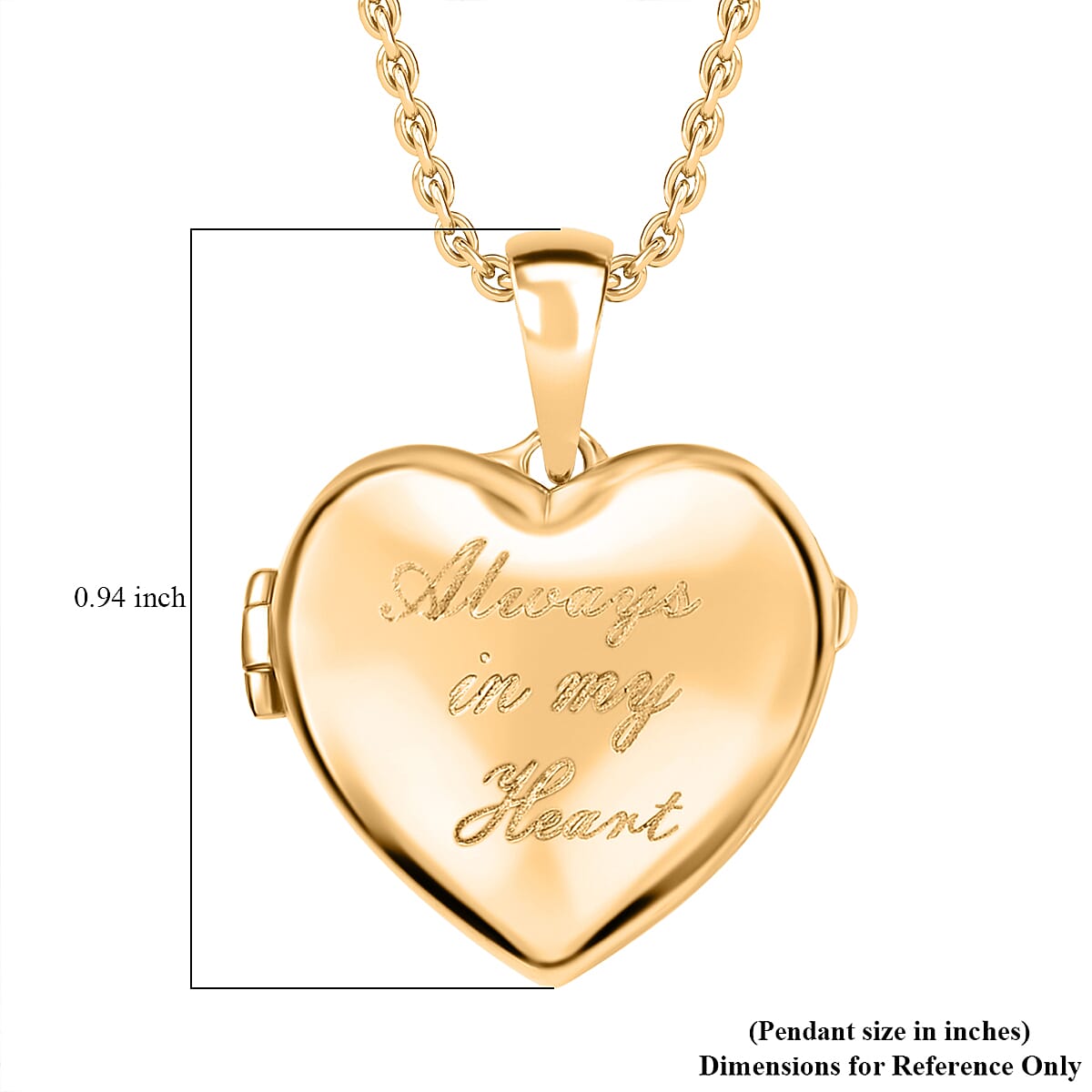 Karis Pendant in 18K YG Plated with Stainless Steel Necklace (20 Inches) image number 6