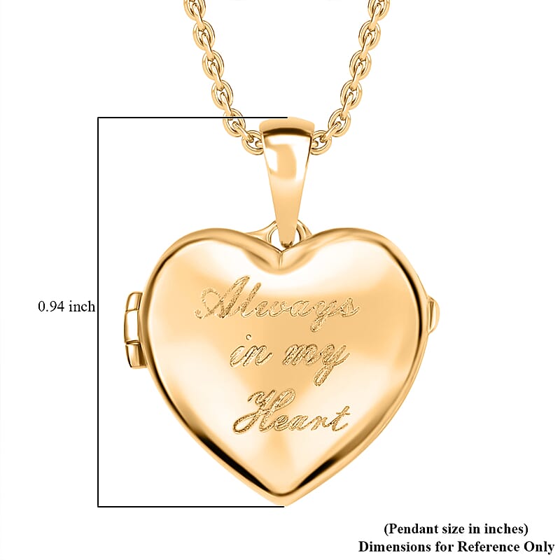 Karis Pendant in 18K YG Plated with Stainless Steel Necklace (20 Inches)