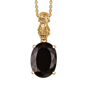 EverTrue Elite Shungite 6.85 ctw Pendant in 18K YG Plated with ION Plated YG Stainless Steel Chain 20 Inches 