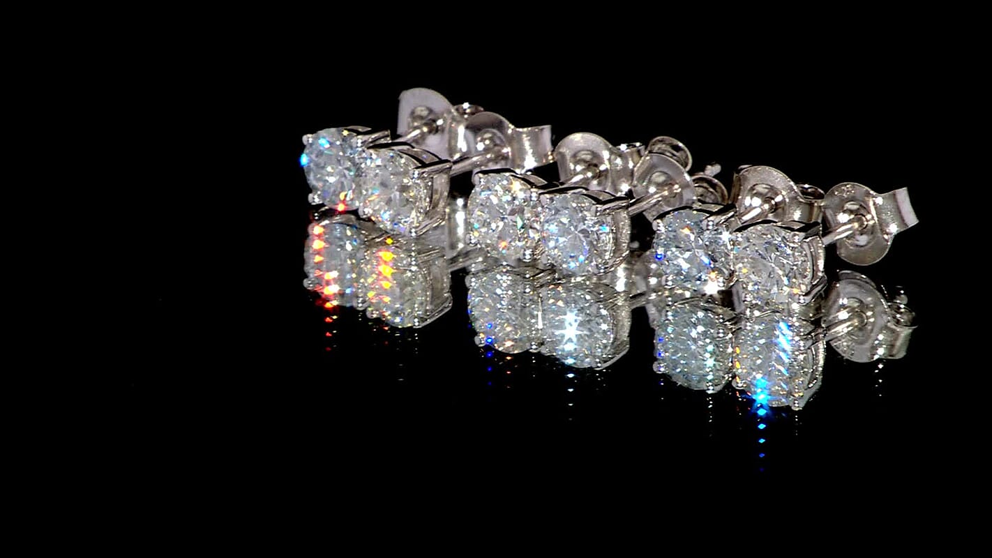 Set of 3 Luxuriant Lab Grown Diamond G-H SI 3.00 ctw Stud Earrings in Platinum Over Sterling Silver