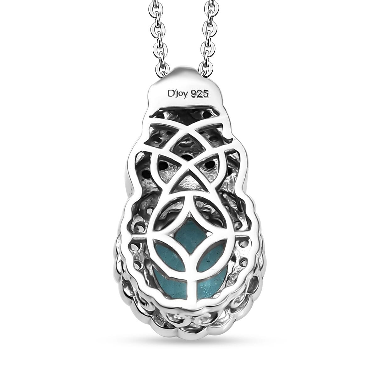 D'Joy Betroka Blue Apatite and Multi Gemstone 2.55 ctw Pendant Necklace 20 inches in Rhodium Over Sterling Silver image number 4
