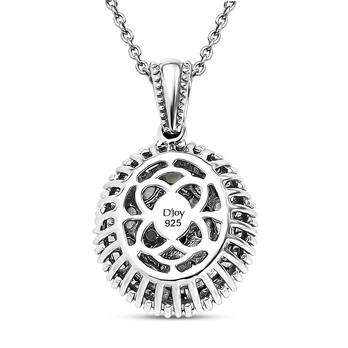 Narsipatnam Alexandrite and Diamond 1.50 ctw Blooming Radiance Pendant Necklace in Rhodium Over Sterling Silver 20 Inches