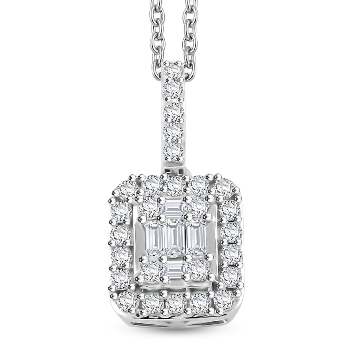 Luxuriant Lab Grown Diamond G SI 0.50 ctw Pendant Necklace in Sterling Silver 18 Inches image number 0