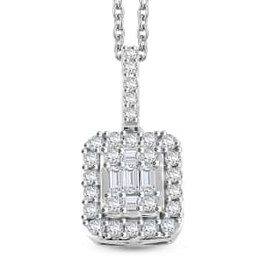 Luxuriant Lab Grown Diamond G SI 0.50 ctw Pendant Necklace in Sterling Silver 18 Inches