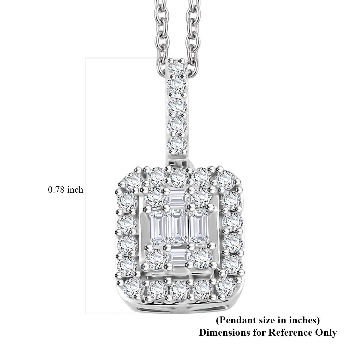 Luxuriant Lab Grown Diamond G SI 0.50 ctw Pendant Necklace in Sterling Silver 18 Inches image number 5