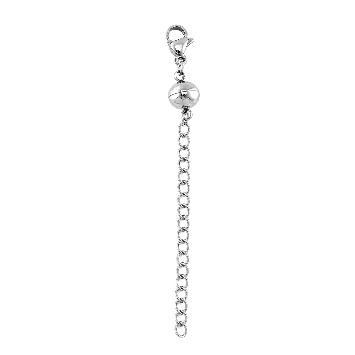 Set of 2 Murano Resin Bead Bracelet Buddy in Silvertone and Stainless Steel Magnet Lock image number 6
