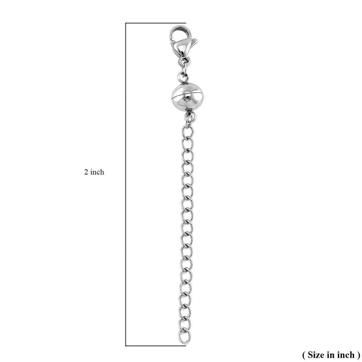 Set of 2 Murano Resin Bead Bracelet Buddy in Silvertone and Stainless Steel Magnet Lock image number 8