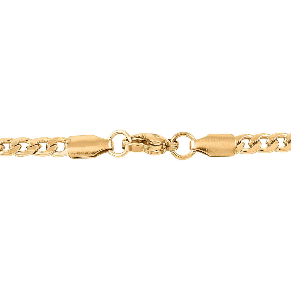 Chain Necklace (24 Inches) and Ring (Size 9.0) in ION Plated YG Stainless Steel image number 3
