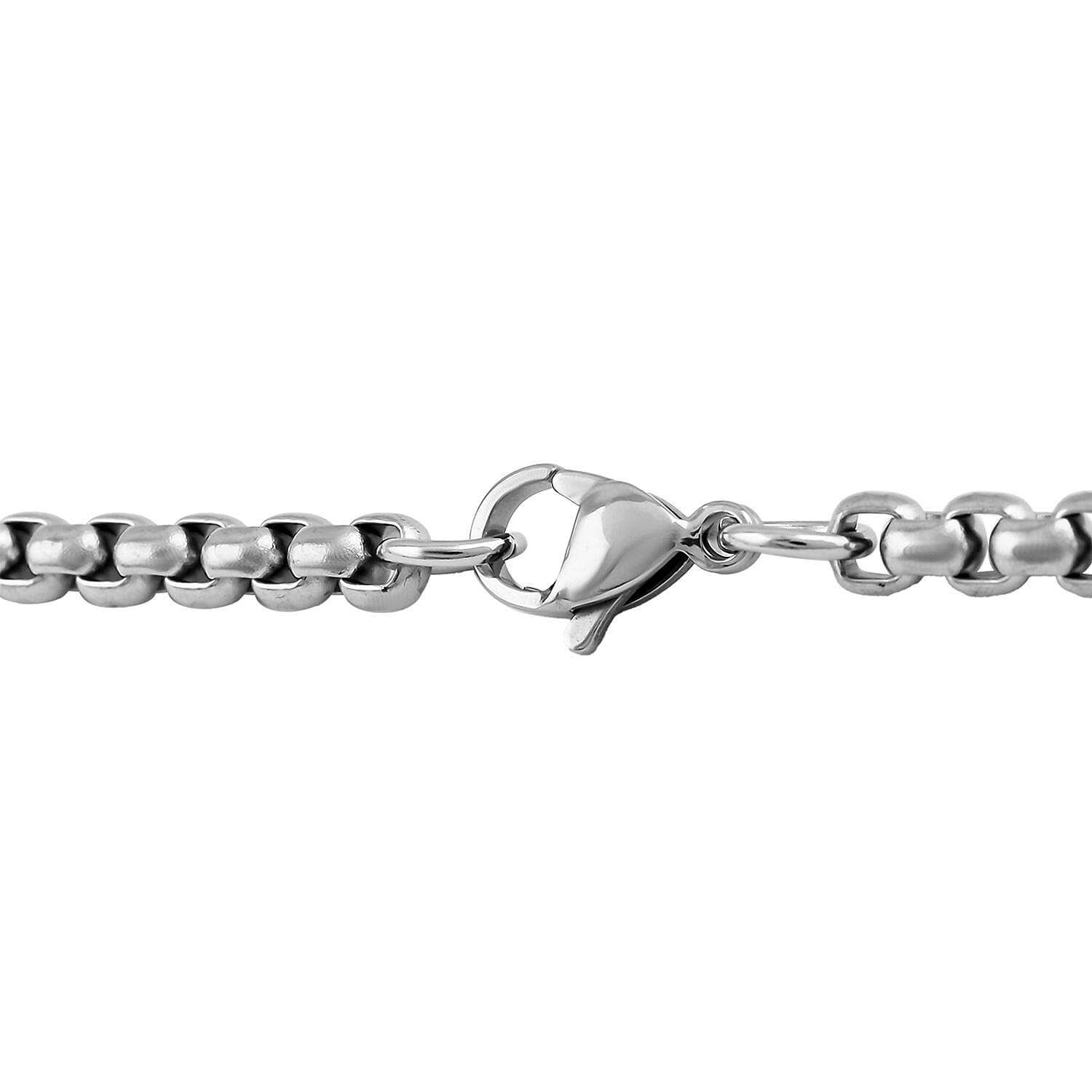 Box Link Chain Necklace 24 Inches and Bracelet (9.00In) in ION Plated YG and Stainless Steel