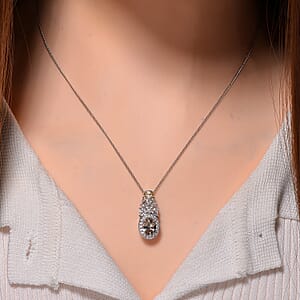 D'Joy Turkizite and Multi Gemstone 2.65 ctw Lotus Flower Pendant Necklace 18 Inches in Rhodium Over Sterling Silver