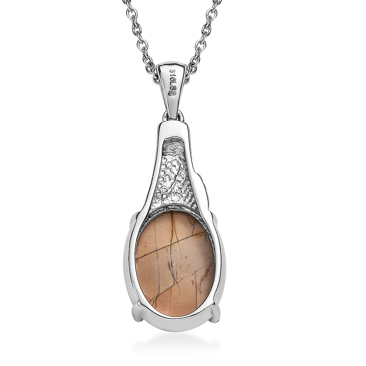 Cherry Creek 9.80 ctw Pendant Necklace in Stainless Steel 20 Inches image number 4
