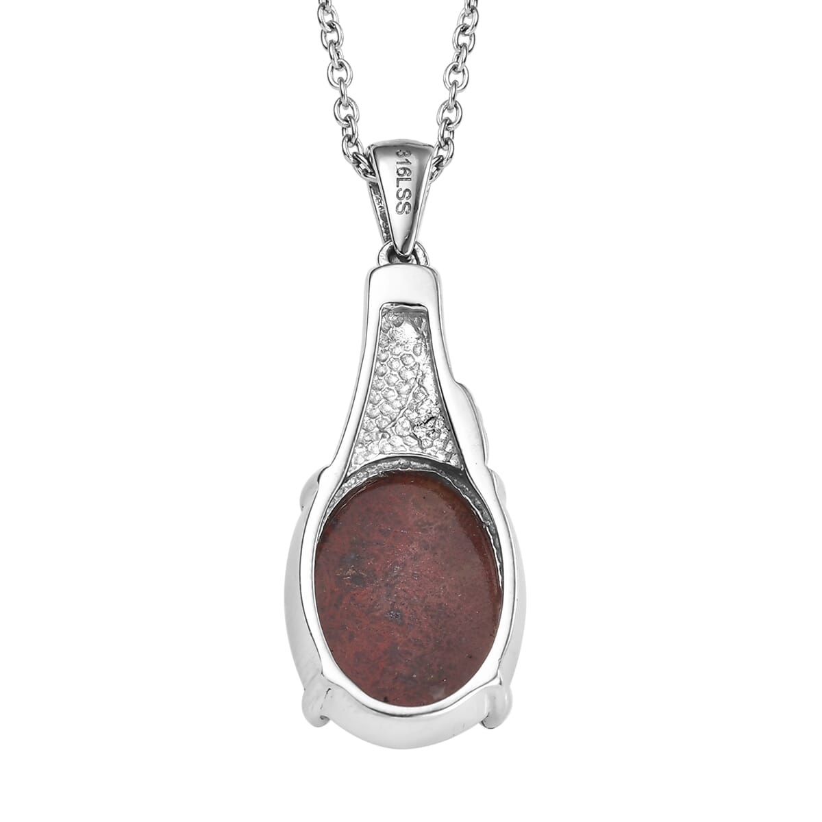 Aqua Nueva Moss 10.20 ctw Pendant Necklace in Stainless Steel 20 Inches image number 4
