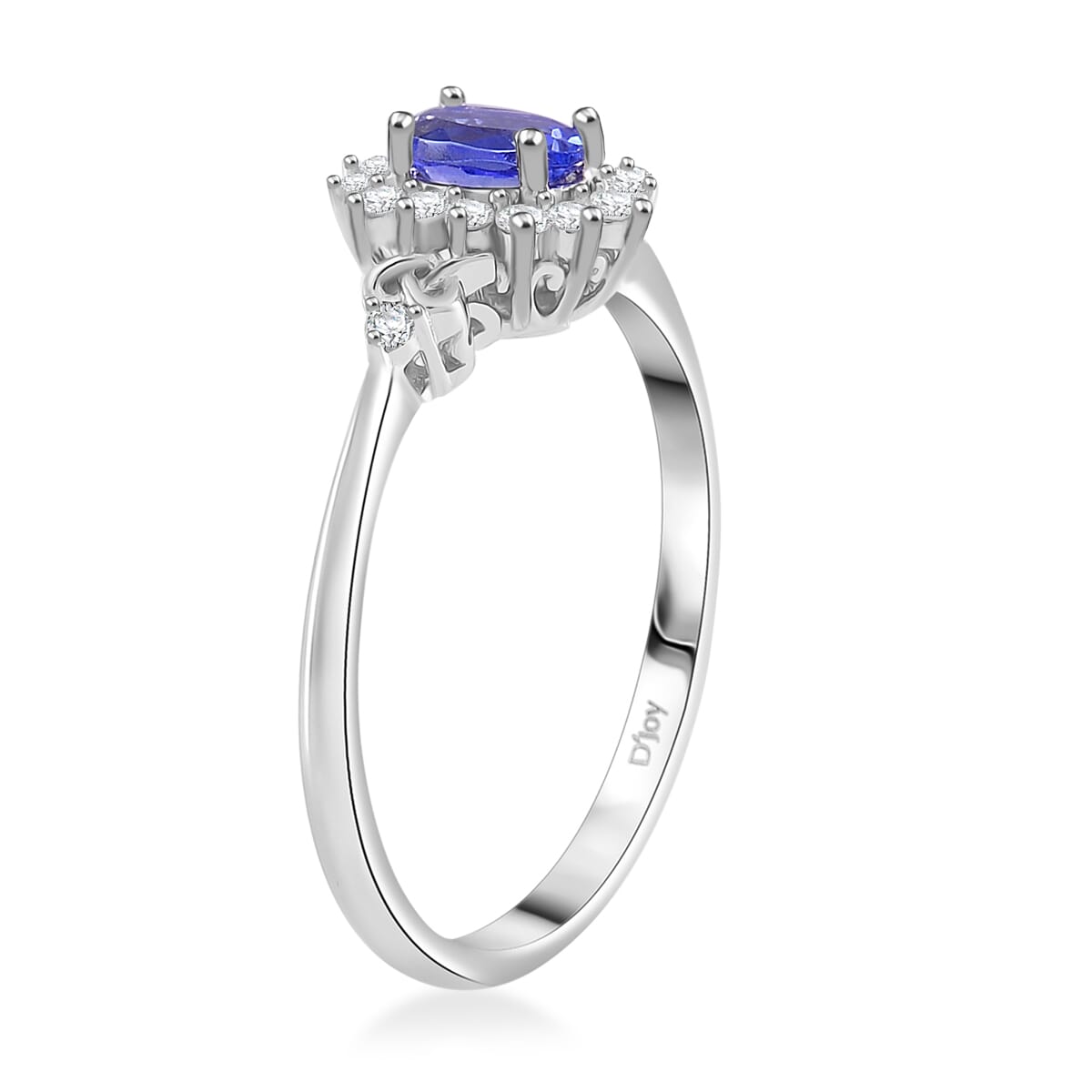 Tanzanite and White Zircon 1.50 ctw Heart & Arrows Ring (Size 9.0), Pendant Necklace 18 Inches in Rhodium Over Sterling Silver image number 3