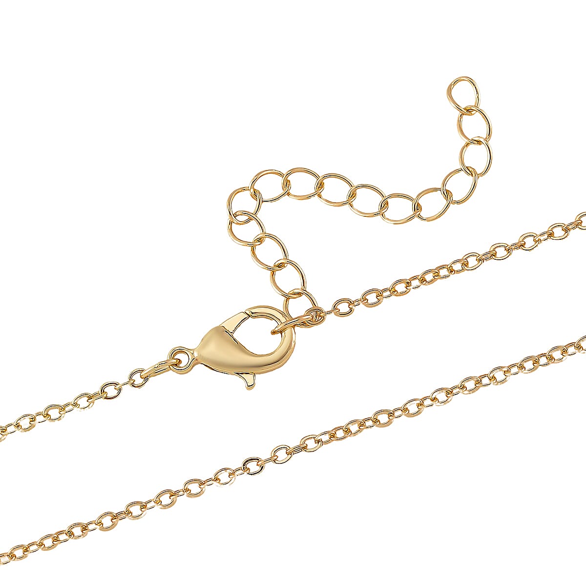 Set of 2 Karis Simulated Champagne Diamond, White Crystal Necklace (20-22 Inches), Earrings in Goldtone 3.00 ctw image number 5