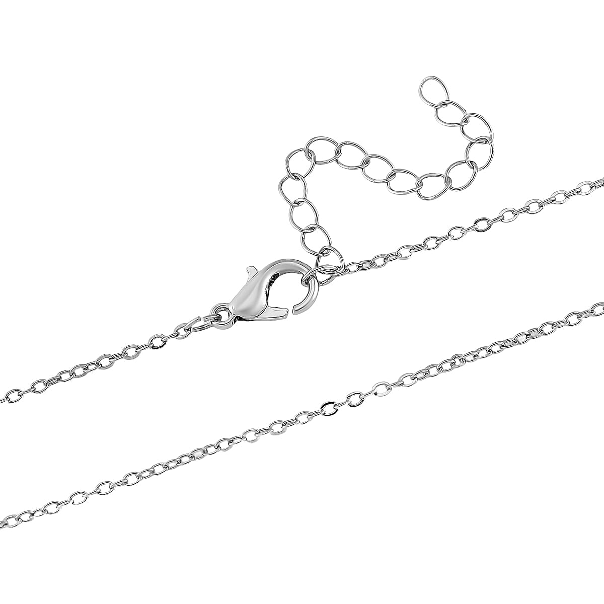 Set of 2 Karis Simulated Diamond, White Crystal Necklace (20-22 Inches), Earrings in Silvertone 3.02 ctw image number 5