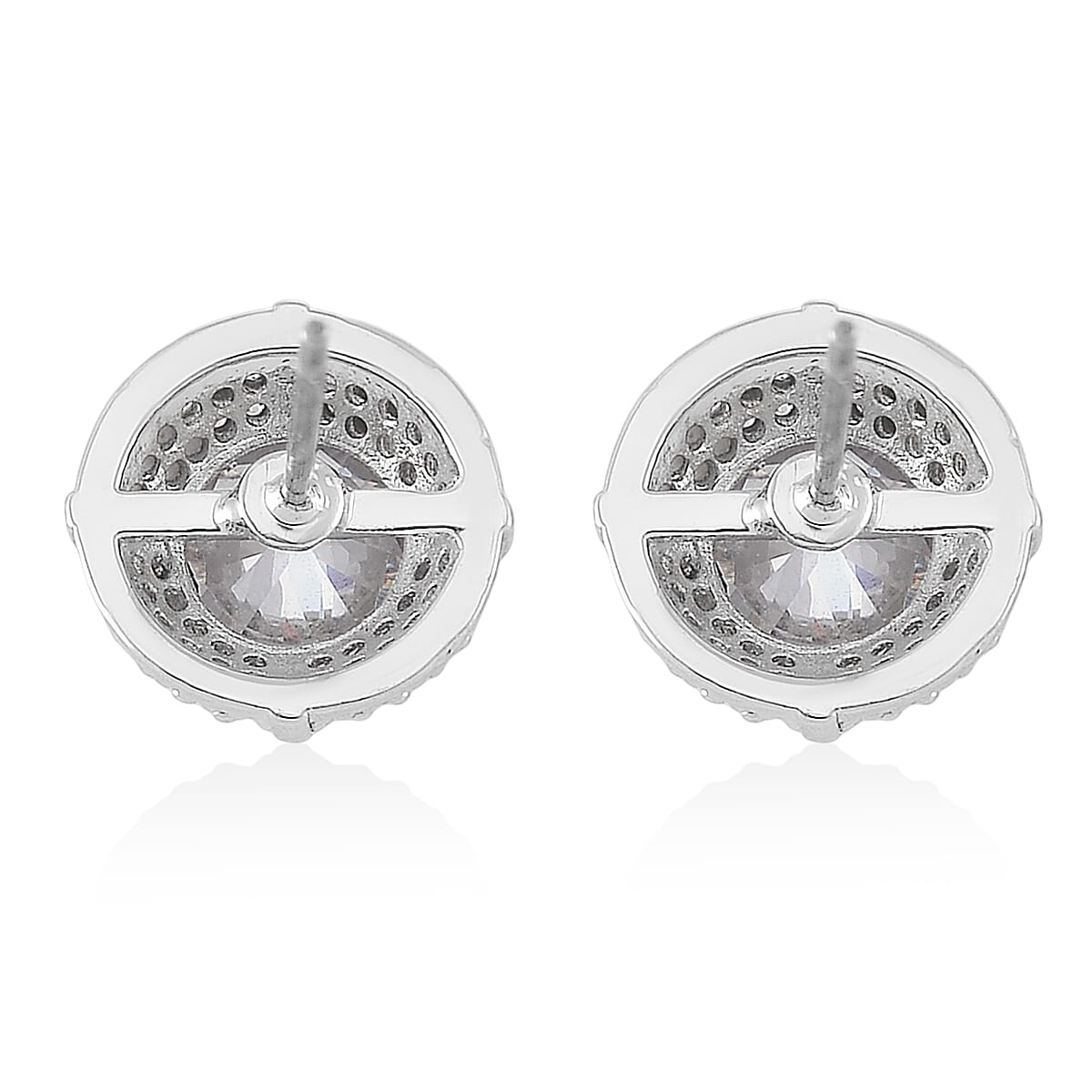 Set of 2 Karis Simulated Diamond, White Crystal Necklace (20-22 Inches), Earrings in Silvertone 3.02 ctw image number 8