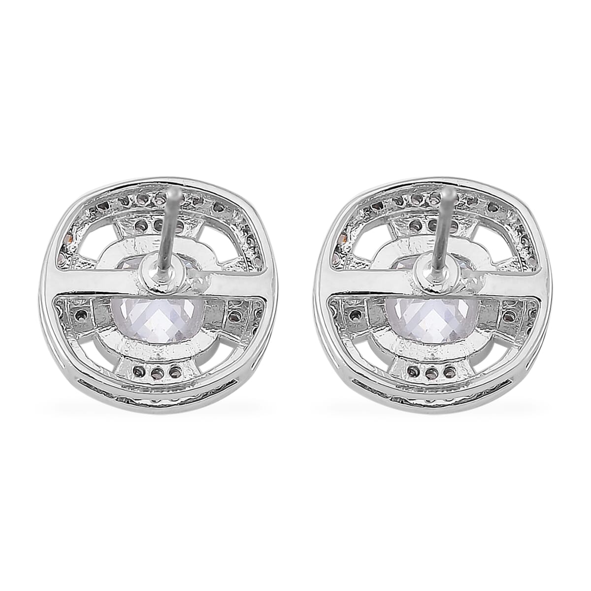 Set of 2 Karis Simulated Diamond, White Crystal Necklace (20-22 Inches), Earrings in Slivertone 3.00 ctw image number 8