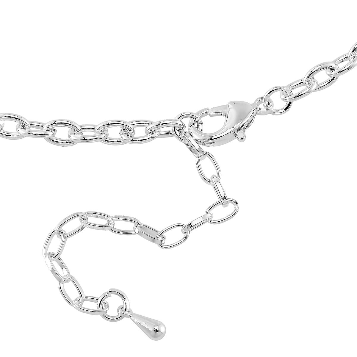 Austrian Crystal, Enameled Necklace (20-22 Inches) and Earrings in Silvertone image number 4