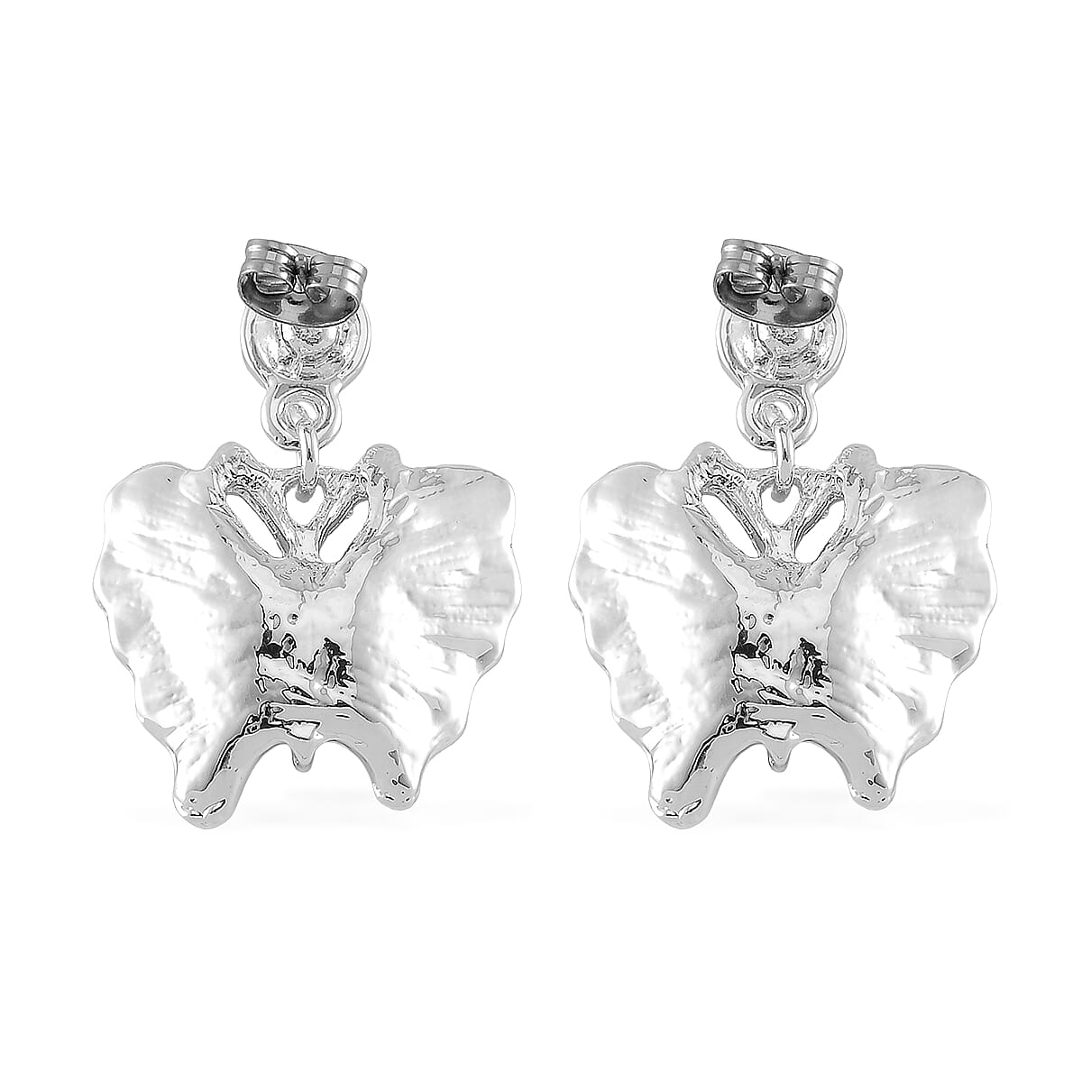 Austrian Crystal, Enameled Necklace (20-22 Inches) and Earrings in Silvertone image number 6