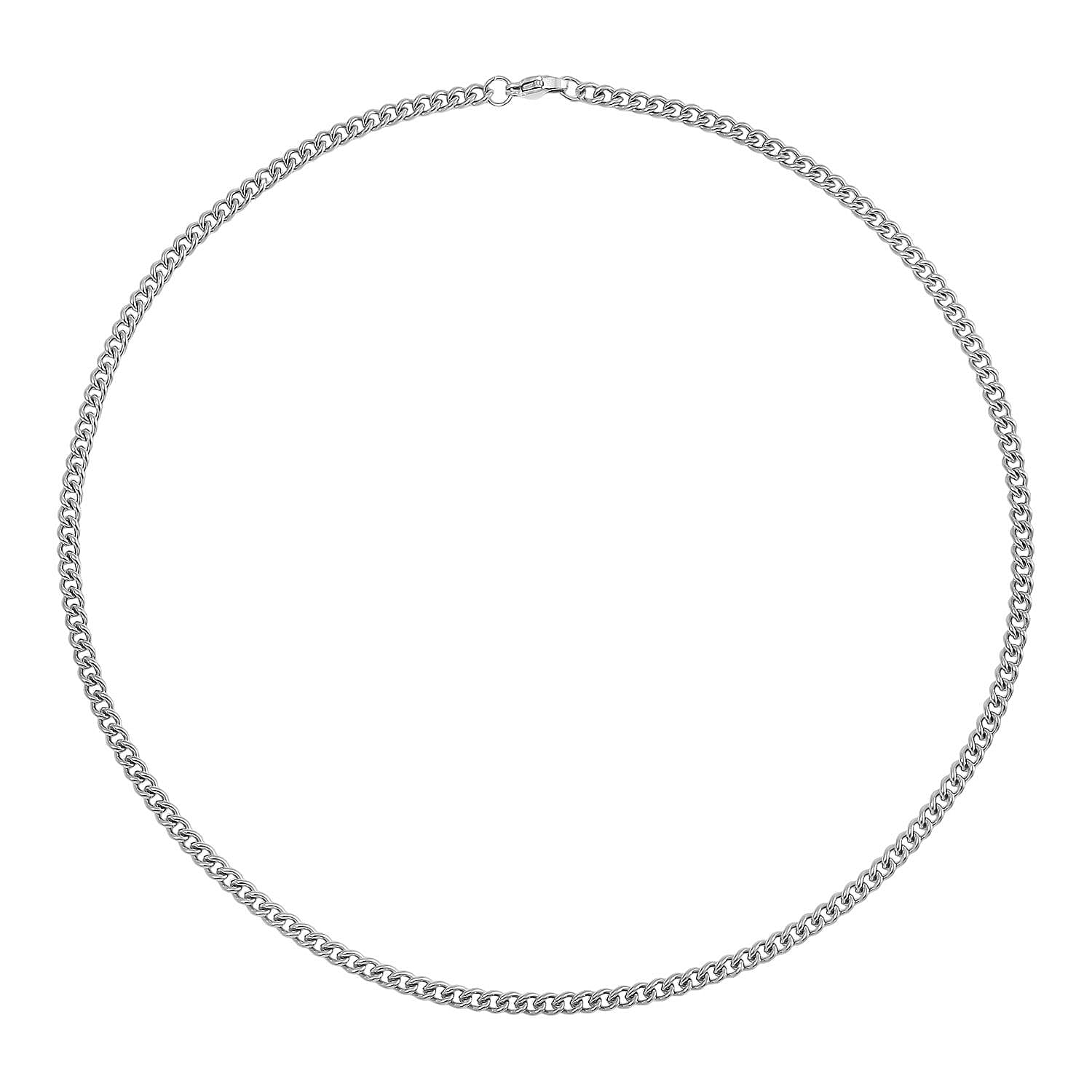 Set of 3 Link, Rope and Curb Chain Necklace in Stainless Steel (16, 18, and 22 Inches)