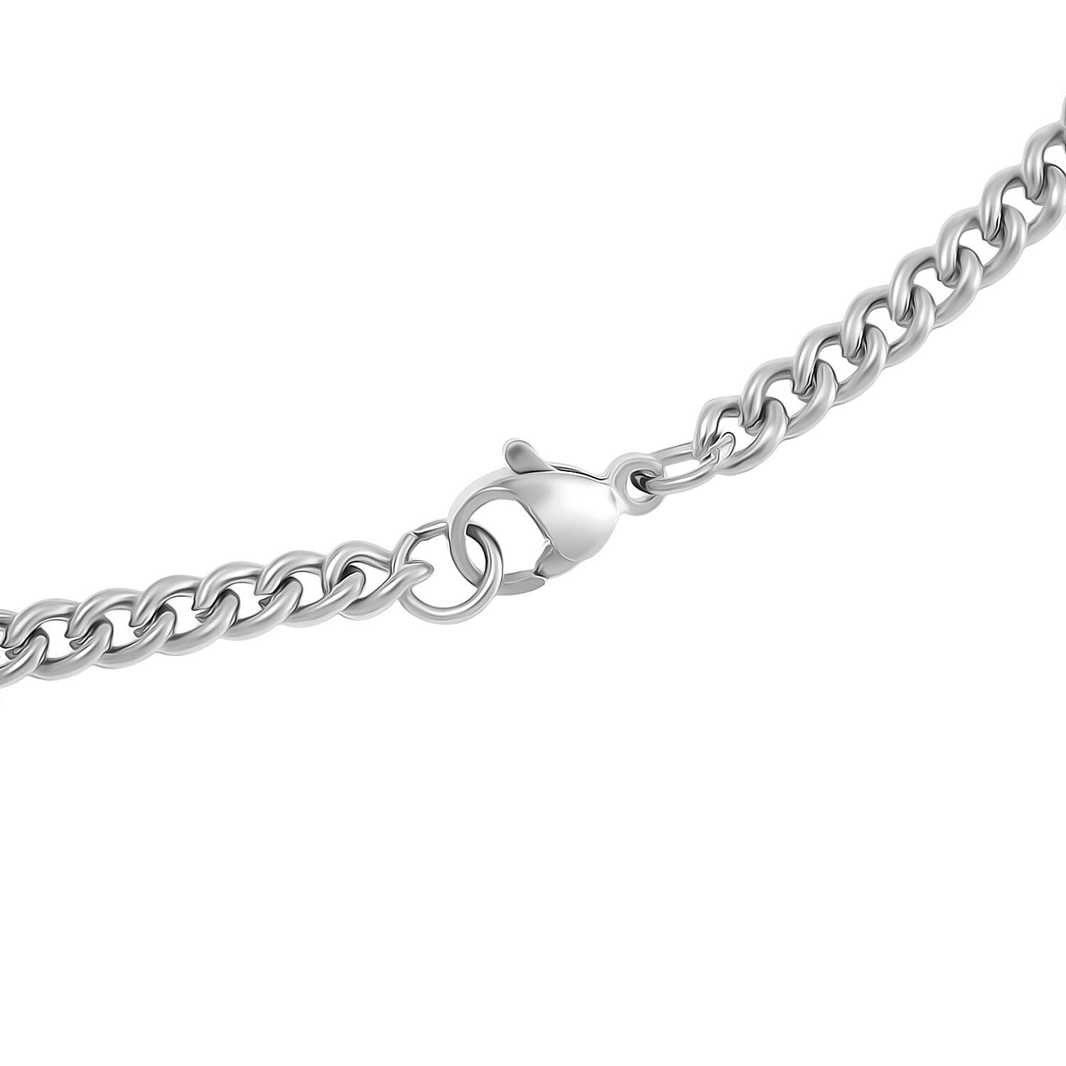 Set of 3 Link, Rope and Curb Chain Necklace in Stainless Steel (16, 18, and 22 Inches)