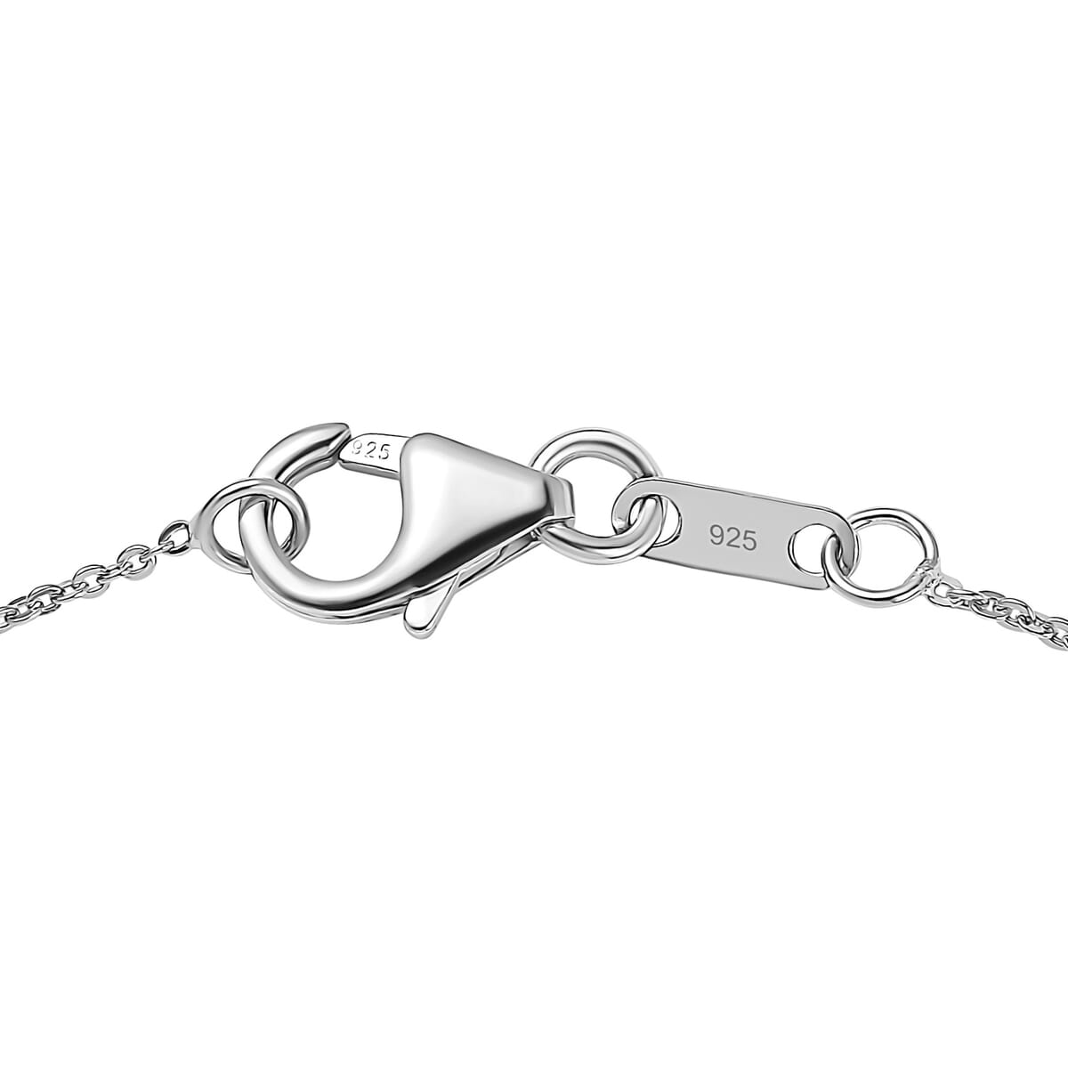 Narsipatnam Alexandrite and White Zircon 1.30 ctw Waves Pendant Necklace in Rhodium Over Sterling Silver 20 Inches image number 5