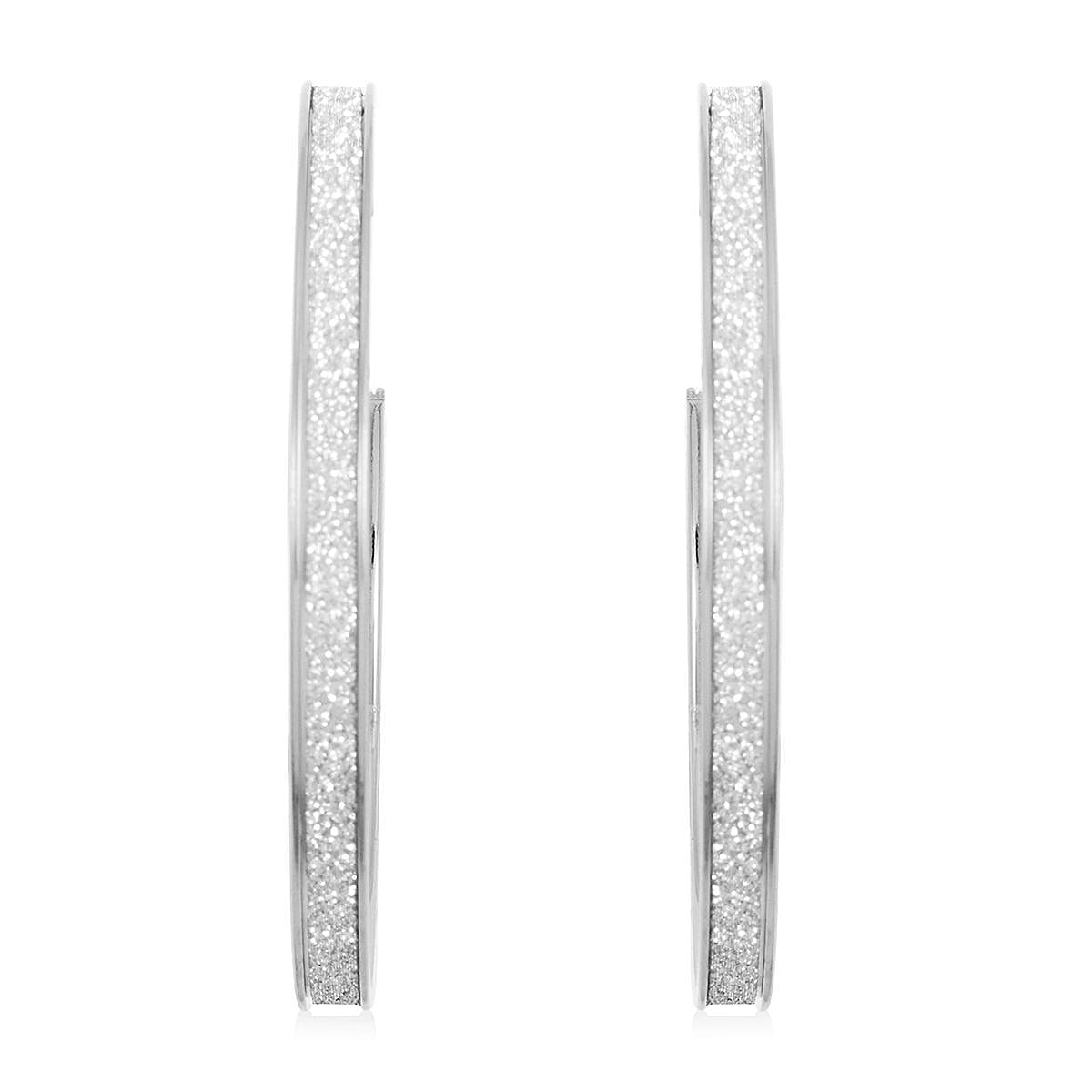 Set of 2 Hoop Earrings in Stainless Steel image number 2