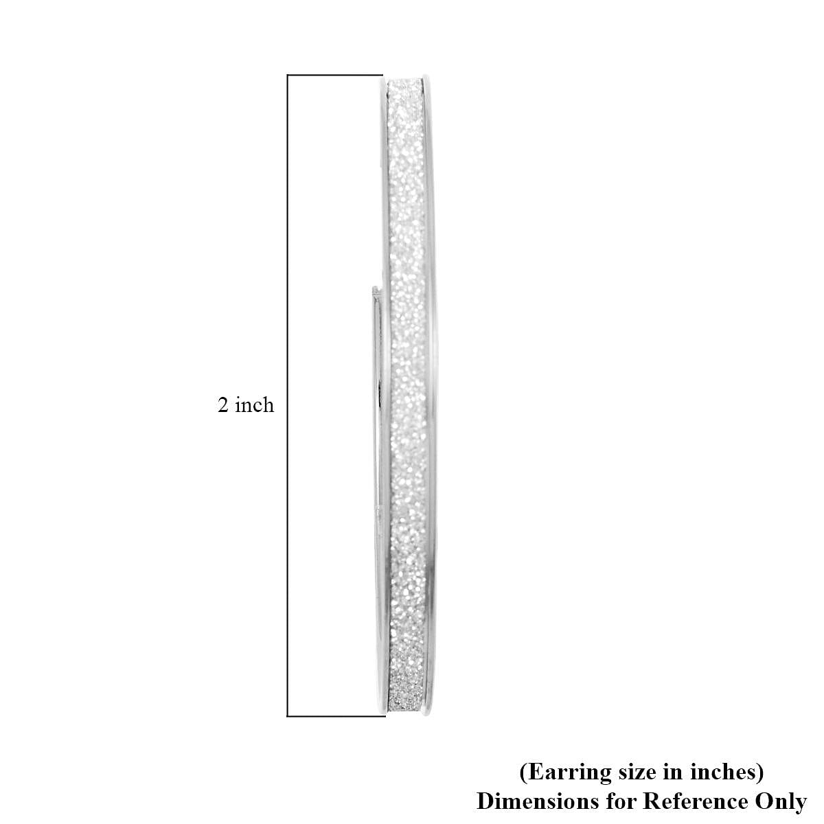 Set of 2 Hoop Earrings in Stainless Steel image number 4