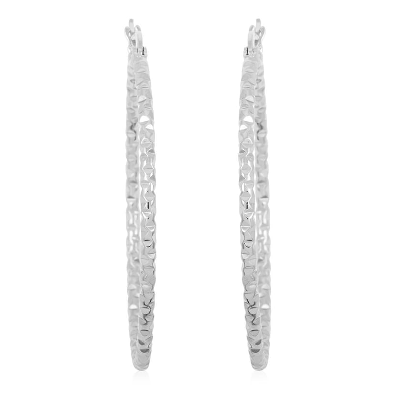 Set of 2 Hoop Earrings in Stainless Steel