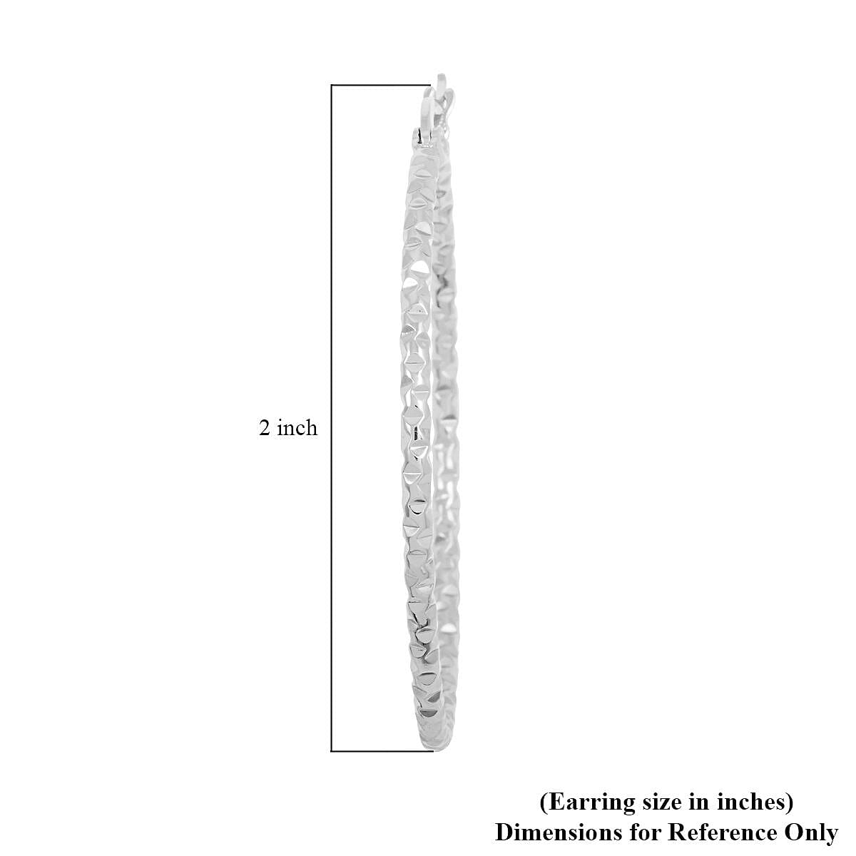 Set of 2 Hoop Earrings in Stainless Steel image number 7